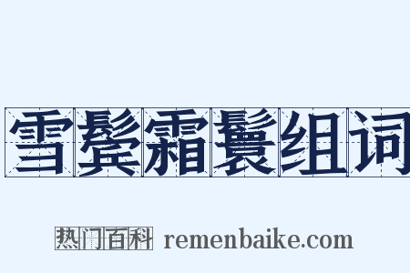 雪鬓霜鬟组词是什么意思的图片